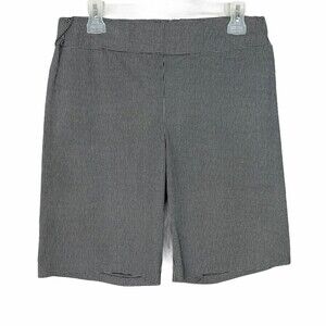 Shely Blue Prep School Bermuda Short Size PL Stretch Pull-on Micro Houndstooth